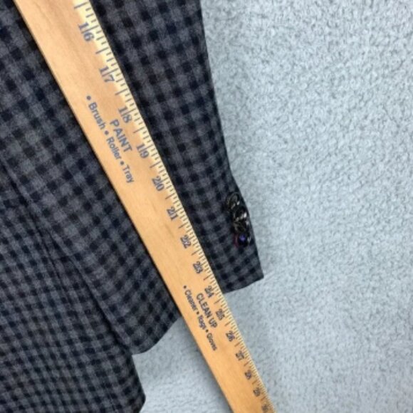 Ted Baker Jay SPJ Blazer 38R Gray Check Gingham Wool Sport Coat Endurance $798 - Picture 10 of 12